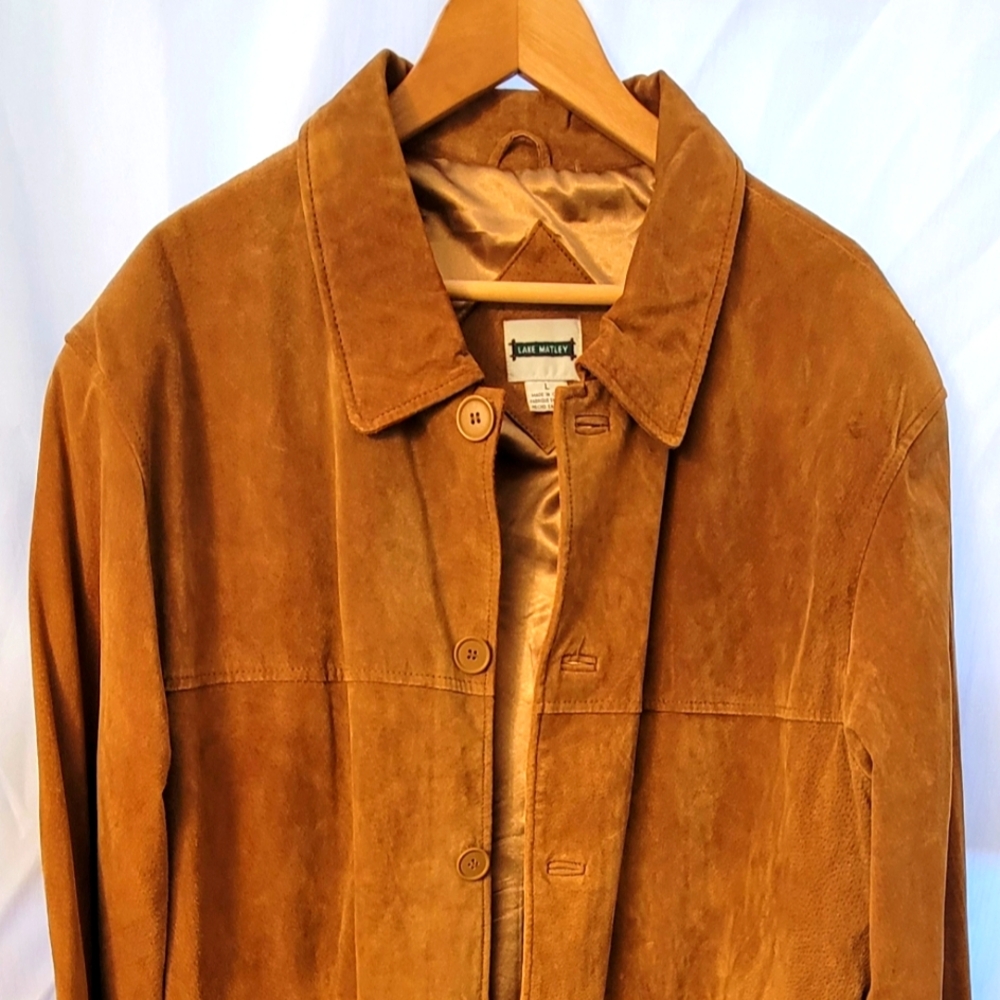 Lake Matley leather jacket size L Kiki color like new condition